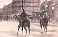 Les Dragons quadrillent les rues de Narbonne, 20 juin 1907.