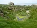 Paysage de l'île : ancienne carrière ayant servi lors de la construction du grand phare.