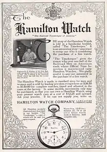 février 1913 montres Hamilton