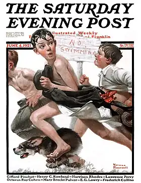 Couverture par Norman Rockwell du Saturday Evening Post du 4 juin 1921.