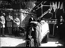 Obsèques du Général Maunoury, discours de Maurice Maunoury, ministre de l'Intérieur.