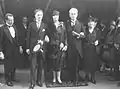 Amand Dagnet, sa femme, sa fille et son gendre au mariage de sa petite-fille à Paris en 1928