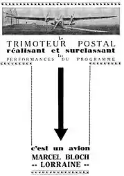 1932 Bloch-Dassault Trimoteur postal MB 60