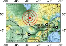 Image illustrative de l’article Séisme de 1935 au Témiscamingue