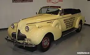 Phaéton 1939, voiture de sécurité des 500 miles d'Indianapolis.