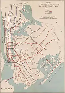 Ancien plan du réseau du métro après la fusion