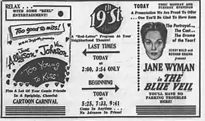 Description de l'image 1952 - Nineteenth Street Theater Ad - 13 Jan MC - Allentown PA.jpg.