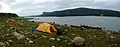 Site de bivouac sur le lac de la Hutte Sauvage