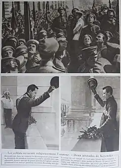 Alexandre Kerenski haranguant les soldats à Odessa, Le Miroir, 19 août 1917.