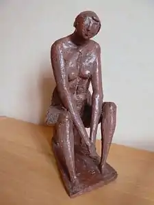 Pause méridienne (avant 1965), terre cuite, 30 cm, collection particulière non sourcée.