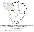 Carte du Poitou-Charentes séparé de la Vendée, commentée par de Ruffray en 1967.