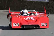 Une barquette Porsche 917/10 en livrée rouge en 2009