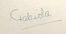 Signature de Fabiola de Mora y Aragón