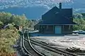 La gare et la voie ferrée en 1979