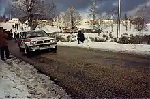 Rallye Monte-Carlo 1990 : départ de la spéciale de Lalouvesc