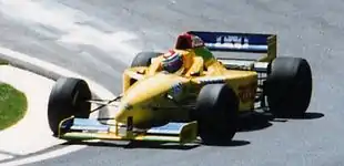 Photo de la Forti FG01-95B d'Andrea Montermini à Saint-Marin en 1996