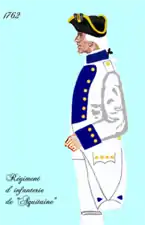 régiment d’Aquitaine de 1762 à 1776