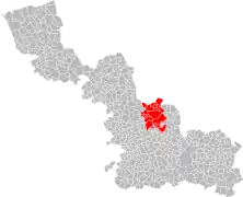 La dix-neuvième circonscription en 1958.