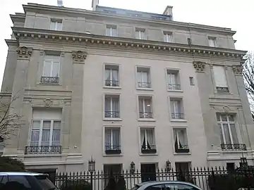 Hôtel Goldschmidt, 19 rue Rembrandt, Paris (James Stillman l'acquiert en 1906).