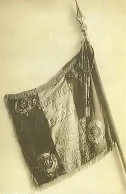 Drapeau du 19e régiment d'infanterie (Brest, France) verso.