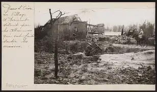 Le village d'Avricourt, détruit par les allemands qui ont fait sauter les maisons.