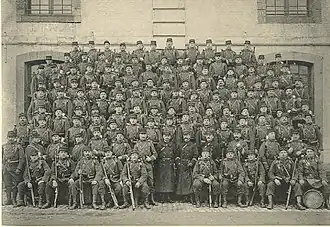 La 12e compagnie du 1er RI en décembre 1911