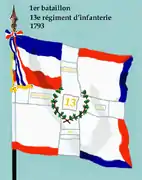 Drapeau du 1er bataillon du 13e régiment d'infanterie de ligne de 1793 à 1804