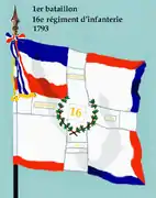 Drapeau du 1er bataillon de 1793 à 1794.