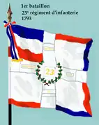 Drapeau du 1er bataillon du 23e régiment d'infanterie de ligne de 1793 à 1804