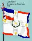 Drapeau du 1er bataillon du 45e régiment d'infanterie de ligne de 1791 à 1793