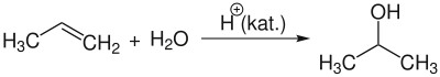 Synthèse de l'alcool isopropylique à partir du propylène