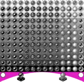 Plusieurs techniques avancées de sprites de sphères monochromes