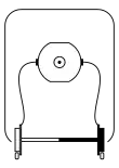 Schéma présentant un moteur dont les deux pôles sont connectés chacun à une roue de l’essieu