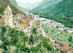 Touët-sur-Var et la vallée du Var.