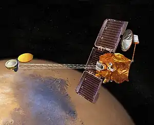 L'orbiteur 201er mars Odyssey (vue d'artiste)