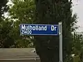 Panneau de Mulholland Drive.