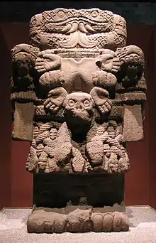 Monolithe représentant Coatlicue, déesse aztèque de la Terre