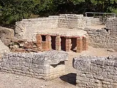 Thermes romains : hypocauste du caldarium.