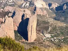 Les Mallos de Riglos, en Aragon, Espagne.