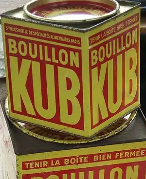Publicité pour les bouillons Kub (métonymie)