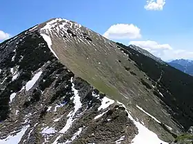 Vue du Hölzelstaljoch depuis la Fleischbank.