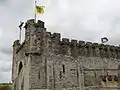 Merlons du château des comtes de Flandre (Gand).