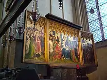 Triptyque des saints patrons de Cologne. À droite, le panneau de Saint-Géréon.