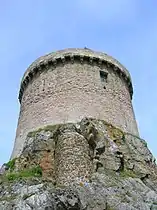 Vue générale sur le donjon.