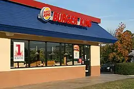 Un restaurant Burger King classique en Caroline du Nord (États-Unis).