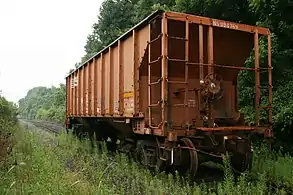 Modèle de wagon-trémie américain.