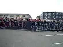 Manifestation No Border à Calais, 27 juin 2009.