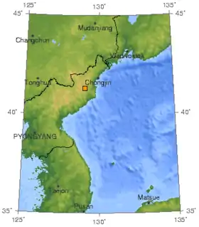 Activité sismique dans la péninsule coréenne après l'essai nucléaire.