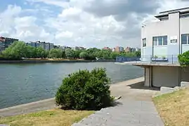 La Meuse au parc de la Boverie, vue vers la rive gauche