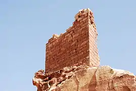 Ruines franques à Pétra, détail.